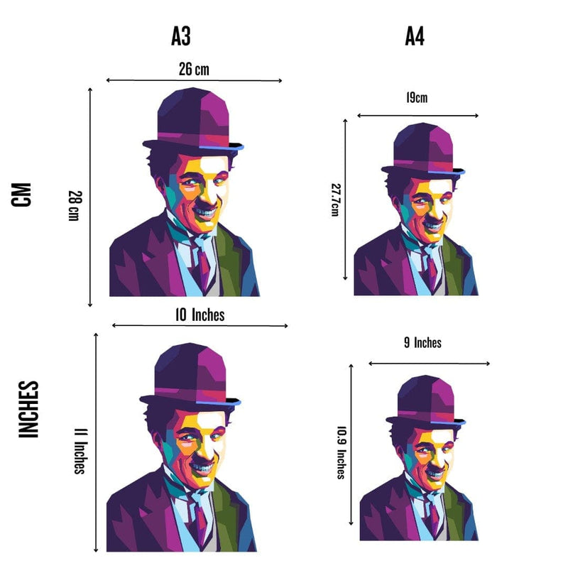 Quebra-Cabeça de Madeira Charlie Chaplin Sorrindo