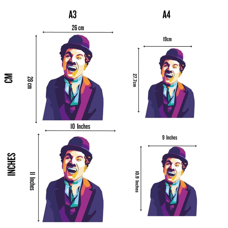 Quebra-Cabeça de Madeira Charlie Chaplin Empolgado