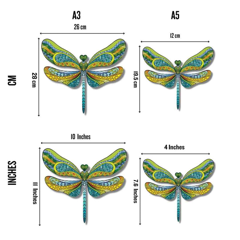 Quebra-Cabeça de Madeira Dragonfly