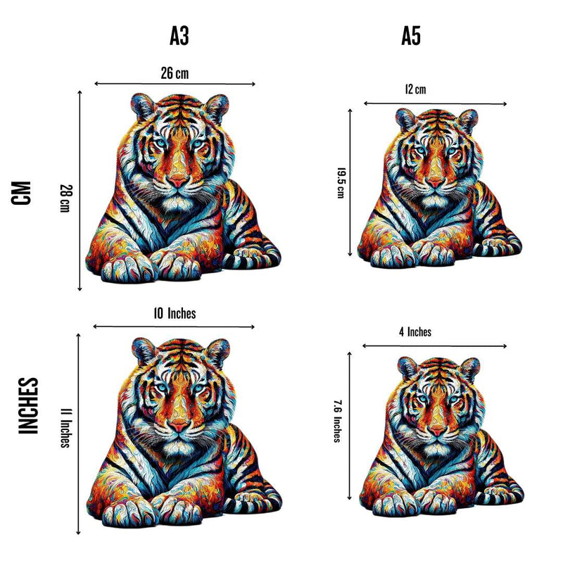 Quebra-Cabeça de Madeira Tigre