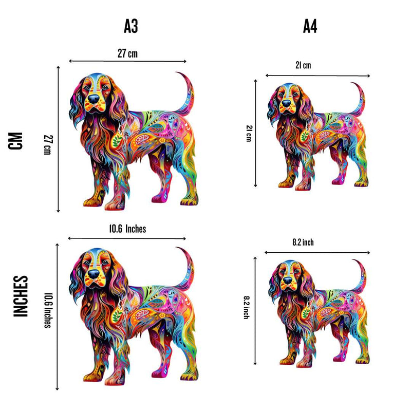 Quebra-Cabeça de Madeira Cachorro Springer Spaniel