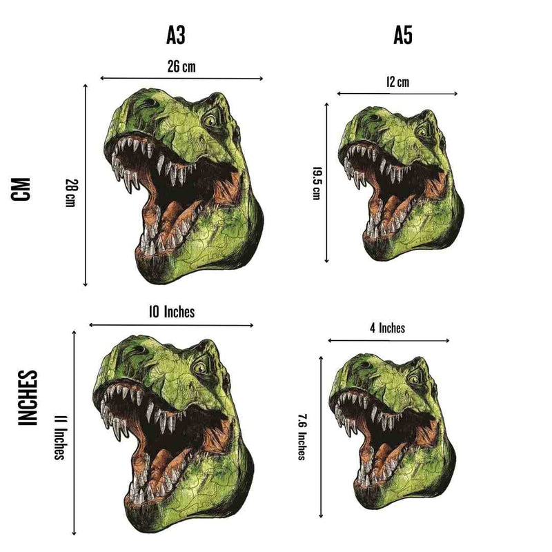 Quebra-Cabeça de Madeira Dinossauro