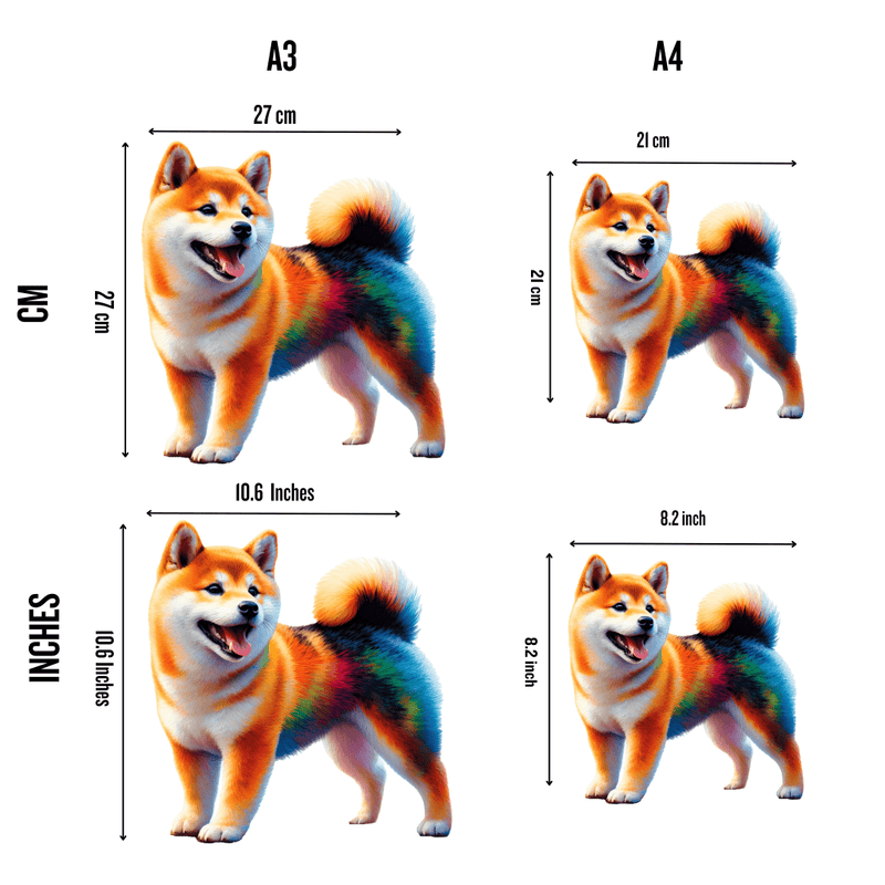 Quebra-Cabeça de Madeira Cachorro Shiba Inu