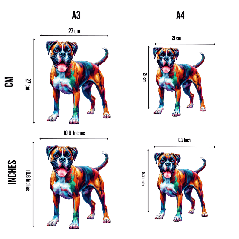 Quebra-Cabeça de Madeira Cachorro Boxer