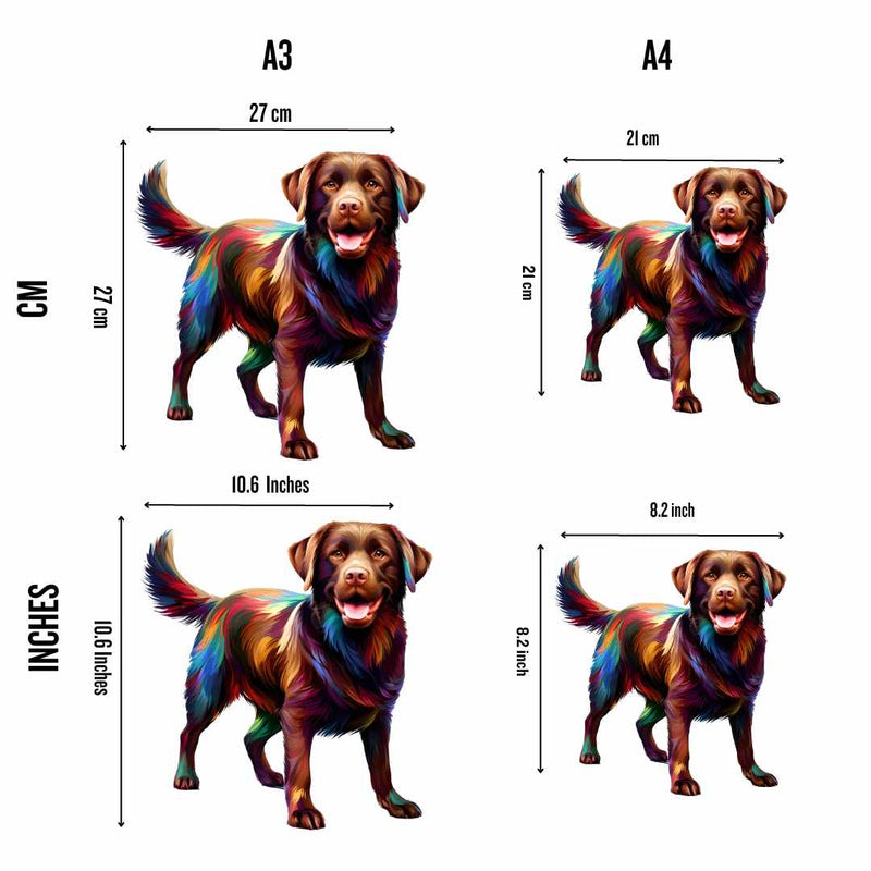 Quebra-Cabeça de Madeira Cachorro Labrador