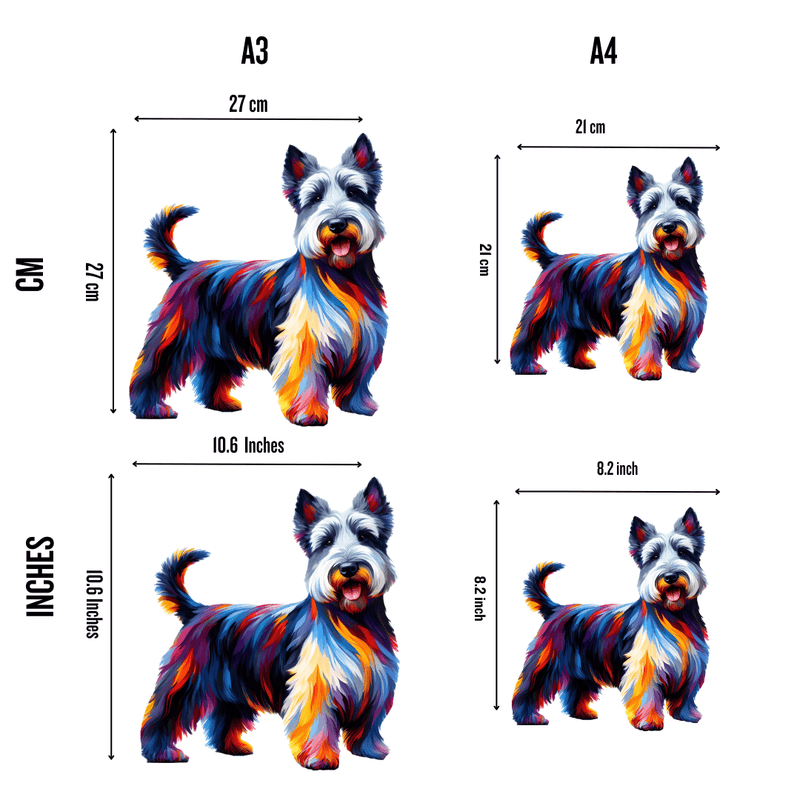 Quebra-Cabeça de Madeira Cachorro Terrier escocês