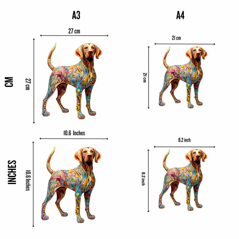 Quebra-Cabeça de Madeira Cachorro Vizsla